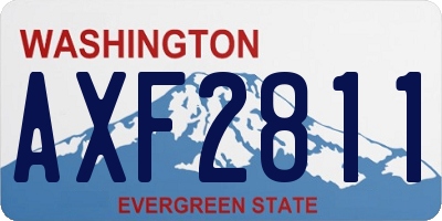 WA license plate AXF2811