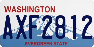 WA license plate AXF2812