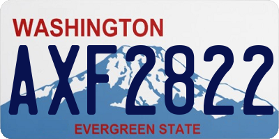 WA license plate AXF2822