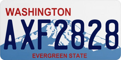 WA license plate AXF2828