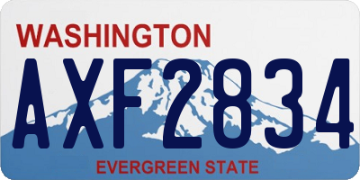 WA license plate AXF2834