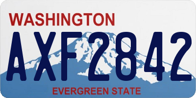 WA license plate AXF2842