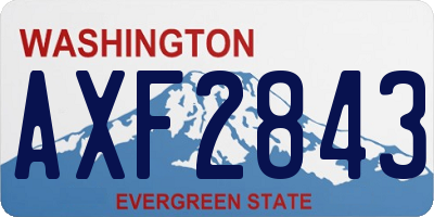 WA license plate AXF2843