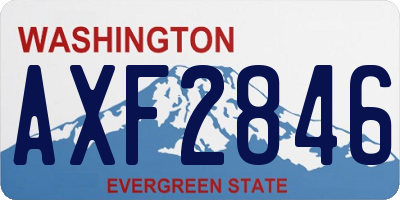 WA license plate AXF2846