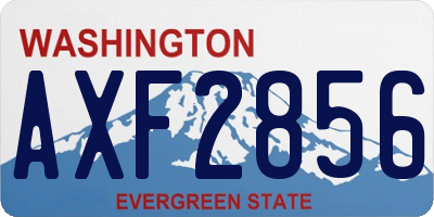 WA license plate AXF2856
