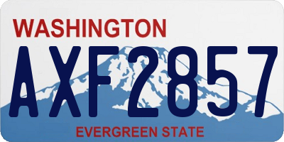 WA license plate AXF2857