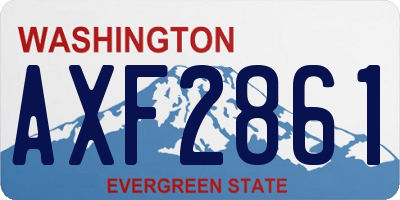 WA license plate AXF2861