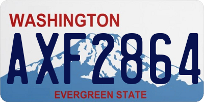 WA license plate AXF2864