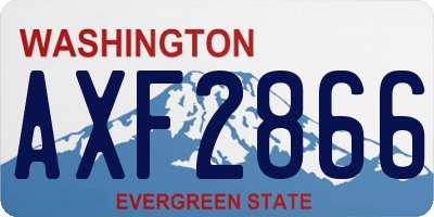 WA license plate AXF2866