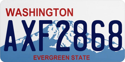 WA license plate AXF2868