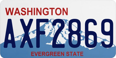 WA license plate AXF2869