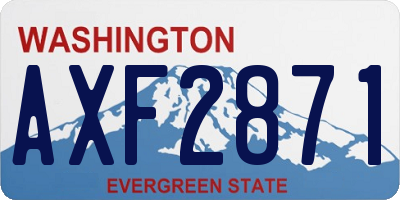 WA license plate AXF2871