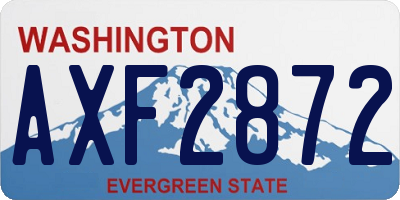 WA license plate AXF2872
