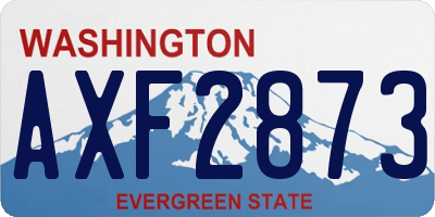 WA license plate AXF2873