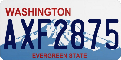 WA license plate AXF2875