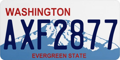 WA license plate AXF2877