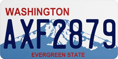 WA license plate AXF2879