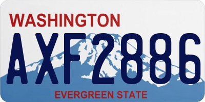 WA license plate AXF2886