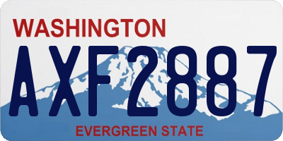 WA license plate AXF2887