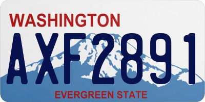 WA license plate AXF2891