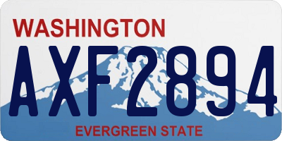 WA license plate AXF2894