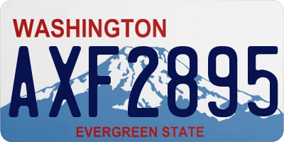 WA license plate AXF2895