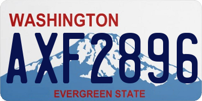 WA license plate AXF2896