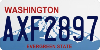 WA license plate AXF2897