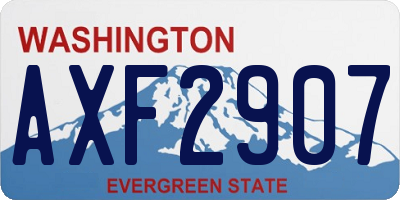 WA license plate AXF2907