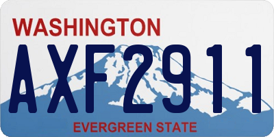 WA license plate AXF2911