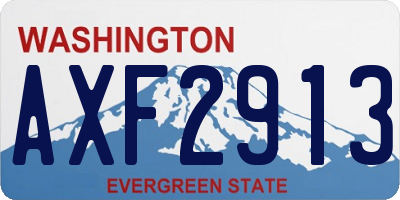 WA license plate AXF2913