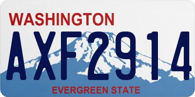 WA license plate AXF2914