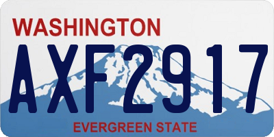 WA license plate AXF2917