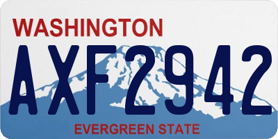WA license plate AXF2942