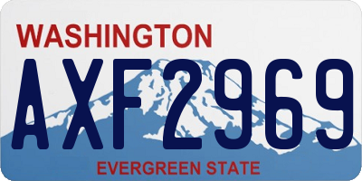 WA license plate AXF2969