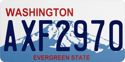 WA license plate AXF2970