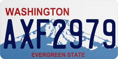 WA license plate AXF2979