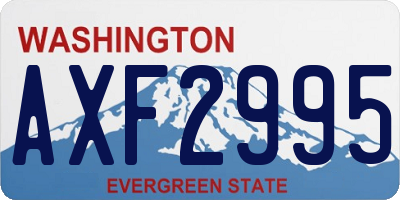 WA license plate AXF2995
