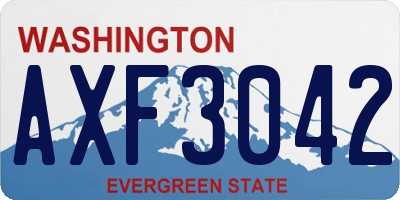WA license plate AXF3042