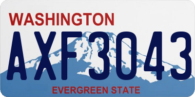 WA license plate AXF3043