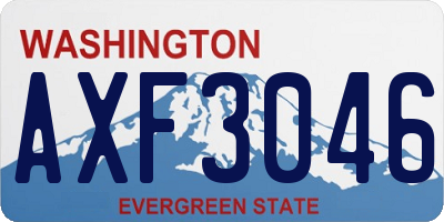 WA license plate AXF3046