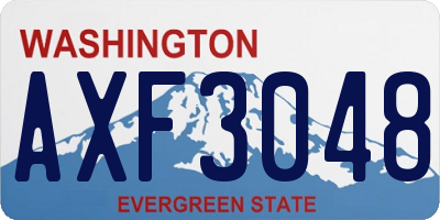 WA license plate AXF3048