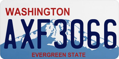 WA license plate AXF3066