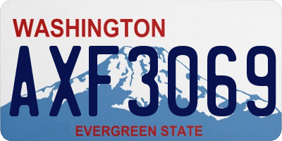 WA license plate AXF3069