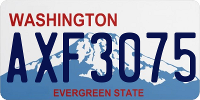 WA license plate AXF3075