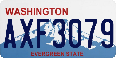 WA license plate AXF3079