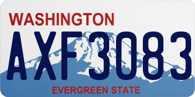 WA license plate AXF3083