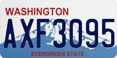 WA license plate AXF3095