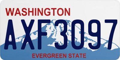 WA license plate AXF3097