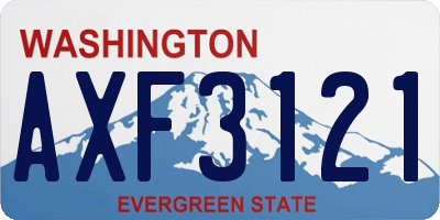 WA license plate AXF3121